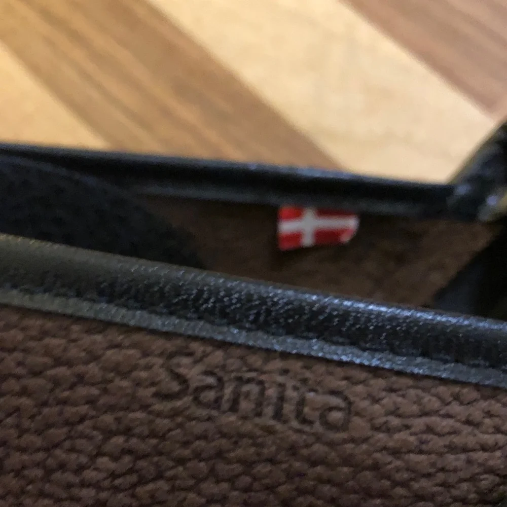 Sanita Brown Leather Slip-On Clogs - Picture 3 of 8